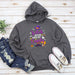 a gray hoodie with a witch saying on it