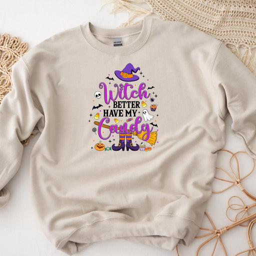 a sweatshirt with a witch saying on it