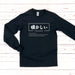 a black long sleeve shirt with japanese characters on it