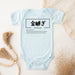 a baby bodysuit with chinese characters on it