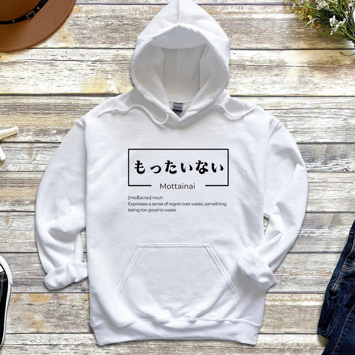 a white hoodie with japanese writing on it