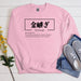 a pink sweatshirt with a japanese writing on it