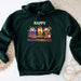 a green sweatshirt with a happy thanksgiving design on it