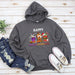 a gray hoodie with the words happy head of thanks on it