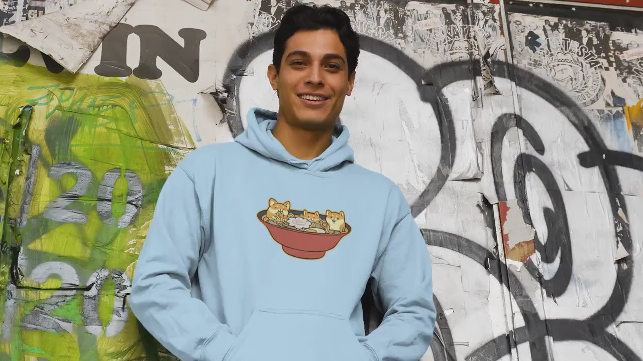Shiba Inu Corgi Ramen Bowl Hoodie