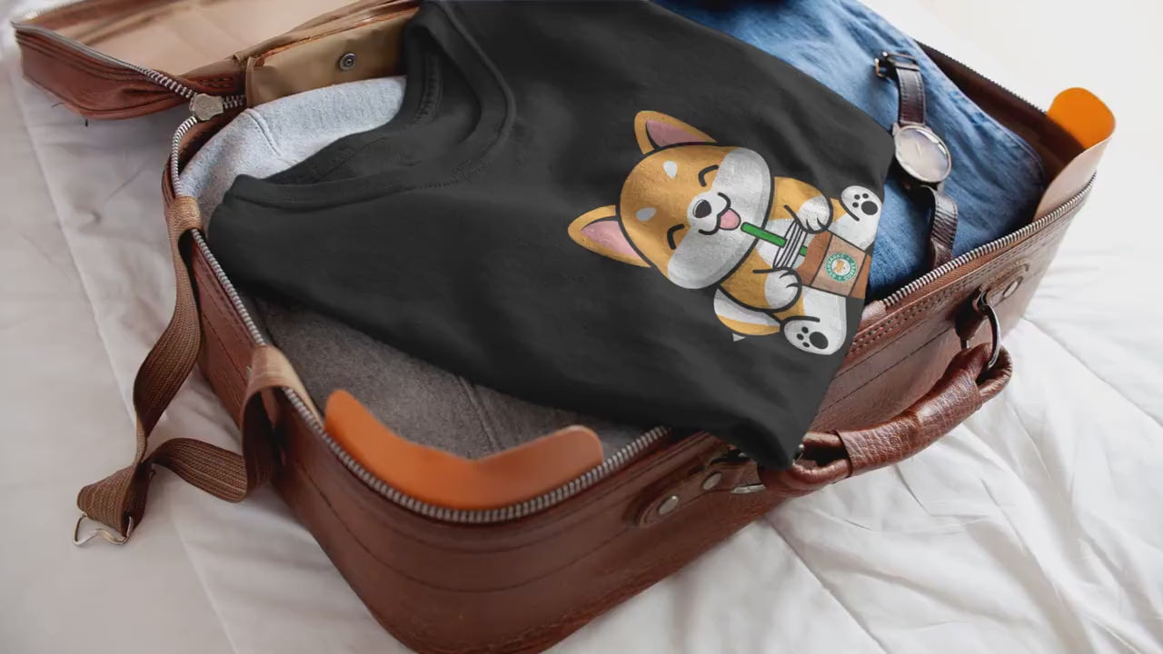 Corgi Drinking "StarBarks" Coffee Unisex Sweatshirt