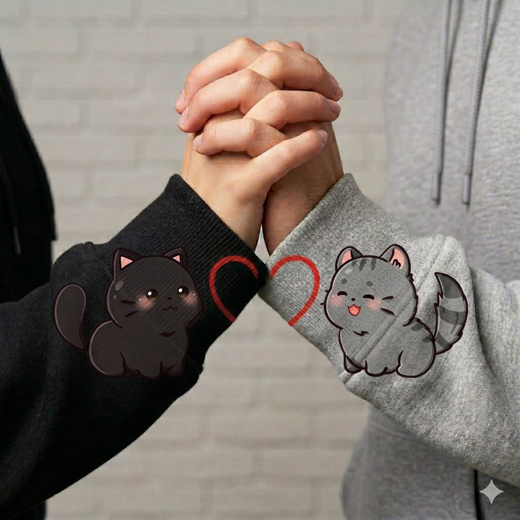 You're Absolutely Paw-Fect Cat Couple Sweatshirt