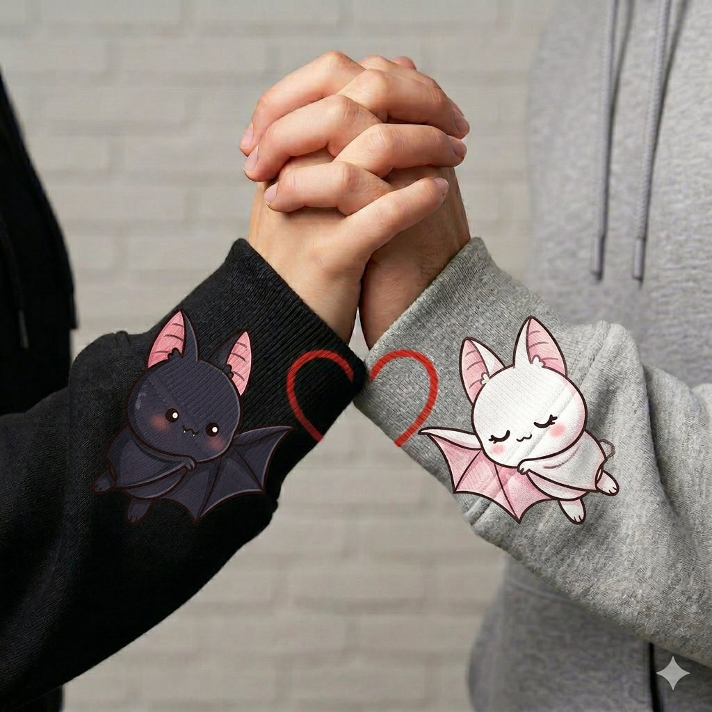 Let's Hang Bat Couple Hoodie