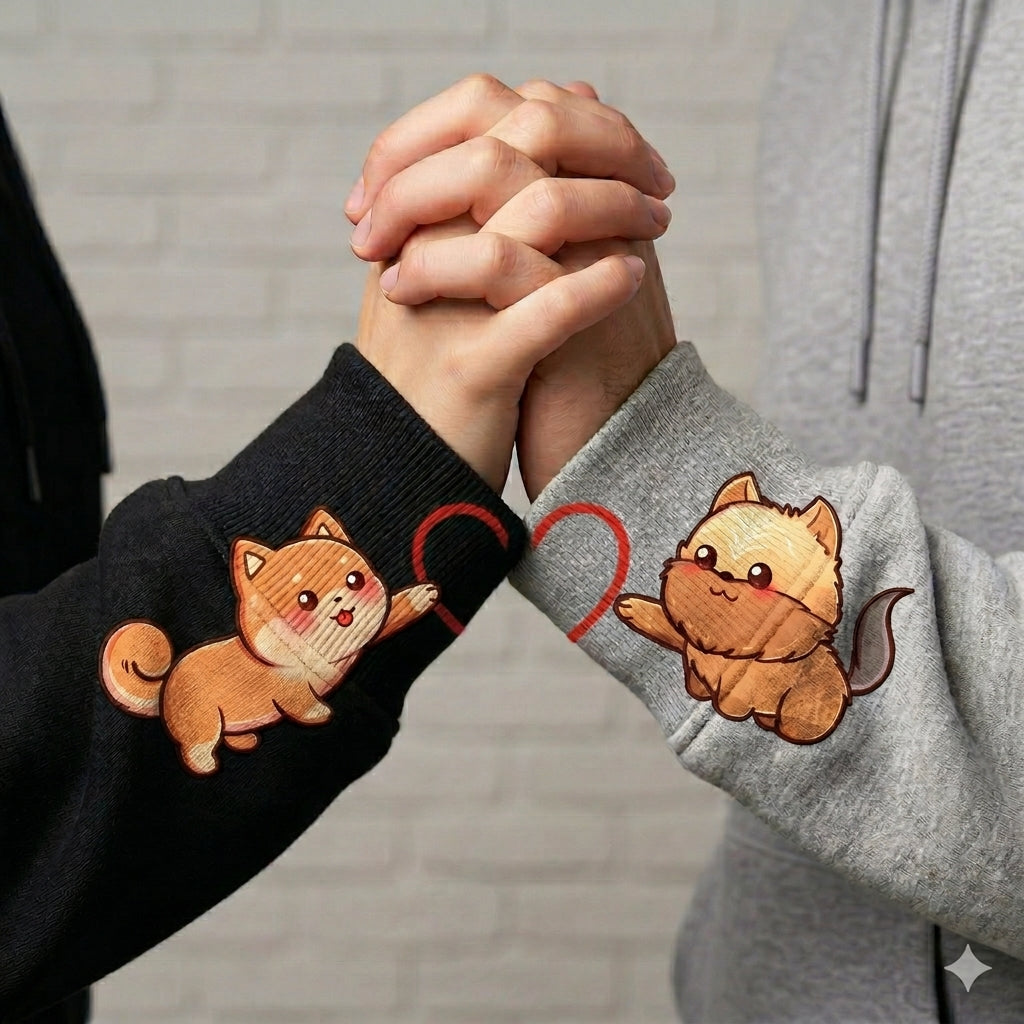 You're Absolutely Paw-fect Dog Couple - Shiba Inu & Yorkshire Terrier Long Sleeve Shirt