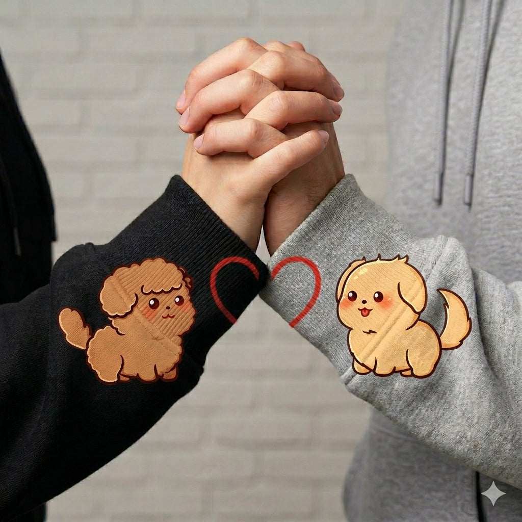 You're Absolutely Paw-Fect Dog Couple - Poodle & Golden Retriever Sweatshirt