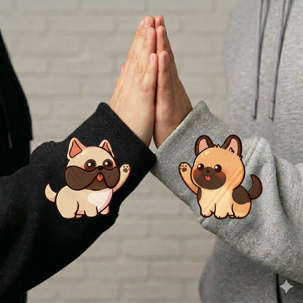 You're Absolutely Paw-fect Dog Couple - French Bulldog & German Shephard Hoodie