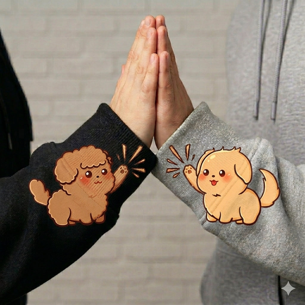 You're Absolutely Paw-Fect Dog Couple - Poodle & Golden Retriever Sweatshirt