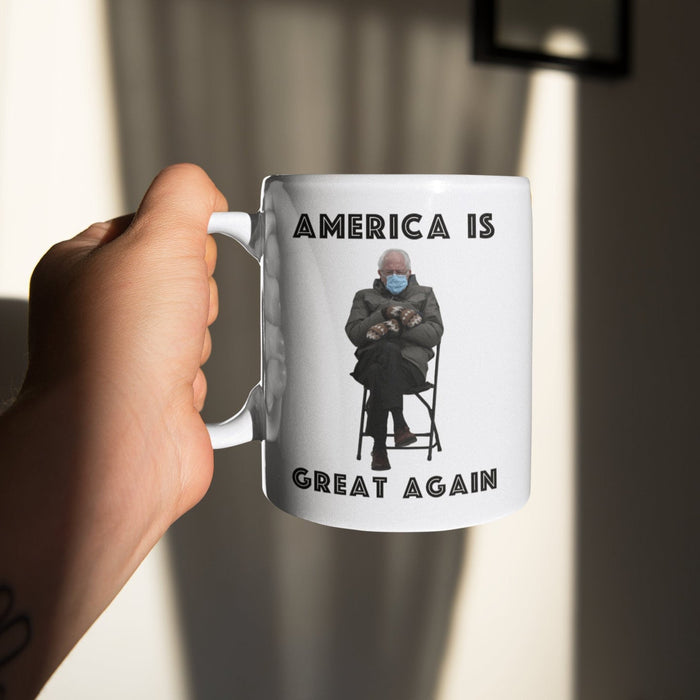 Bernie Mug, Mittens Bernie Sanders Meme Gift, feel the bern, funny mug M079