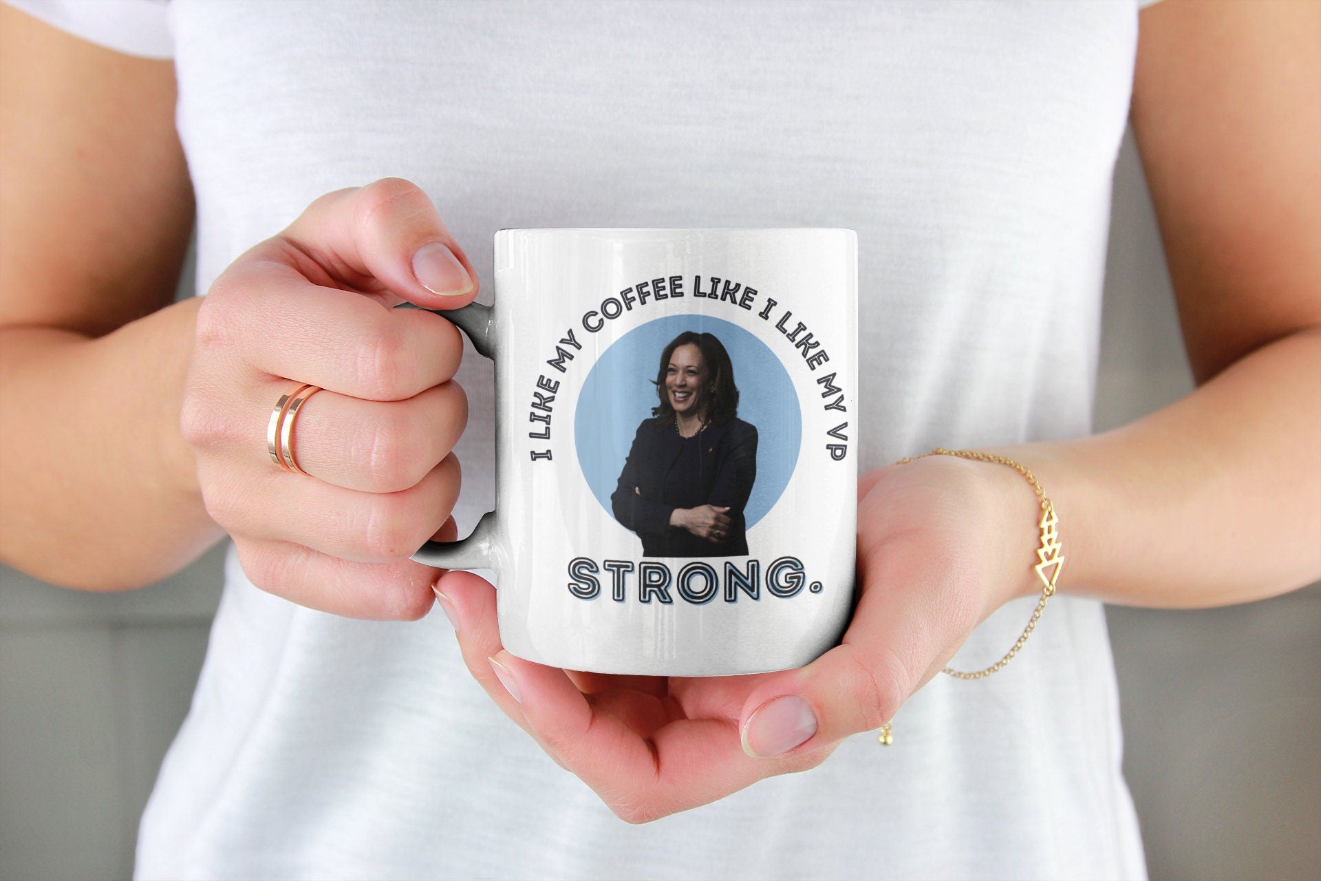 Kamala Harris "I Like My Coffee Like I Like My VP, Strong" Coffee Mug