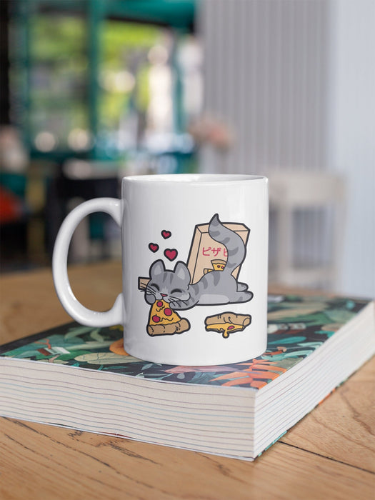 Pizza Cat Kawaii Coffee Mug Gift