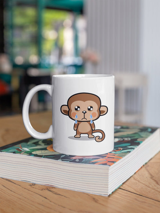 Sad Monkey Kawaii Coffee Mug