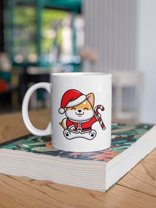 Shiba Inu Corgi Santa Kawaii Coffee Mug