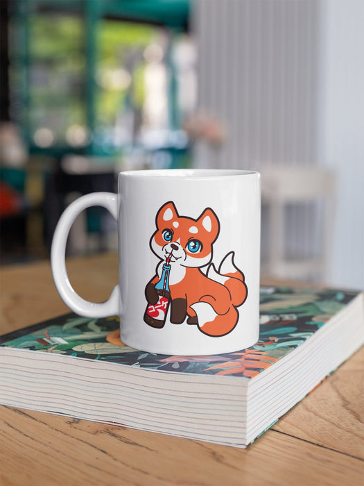 Fox Coca Cola Kawaii Coffee Mug