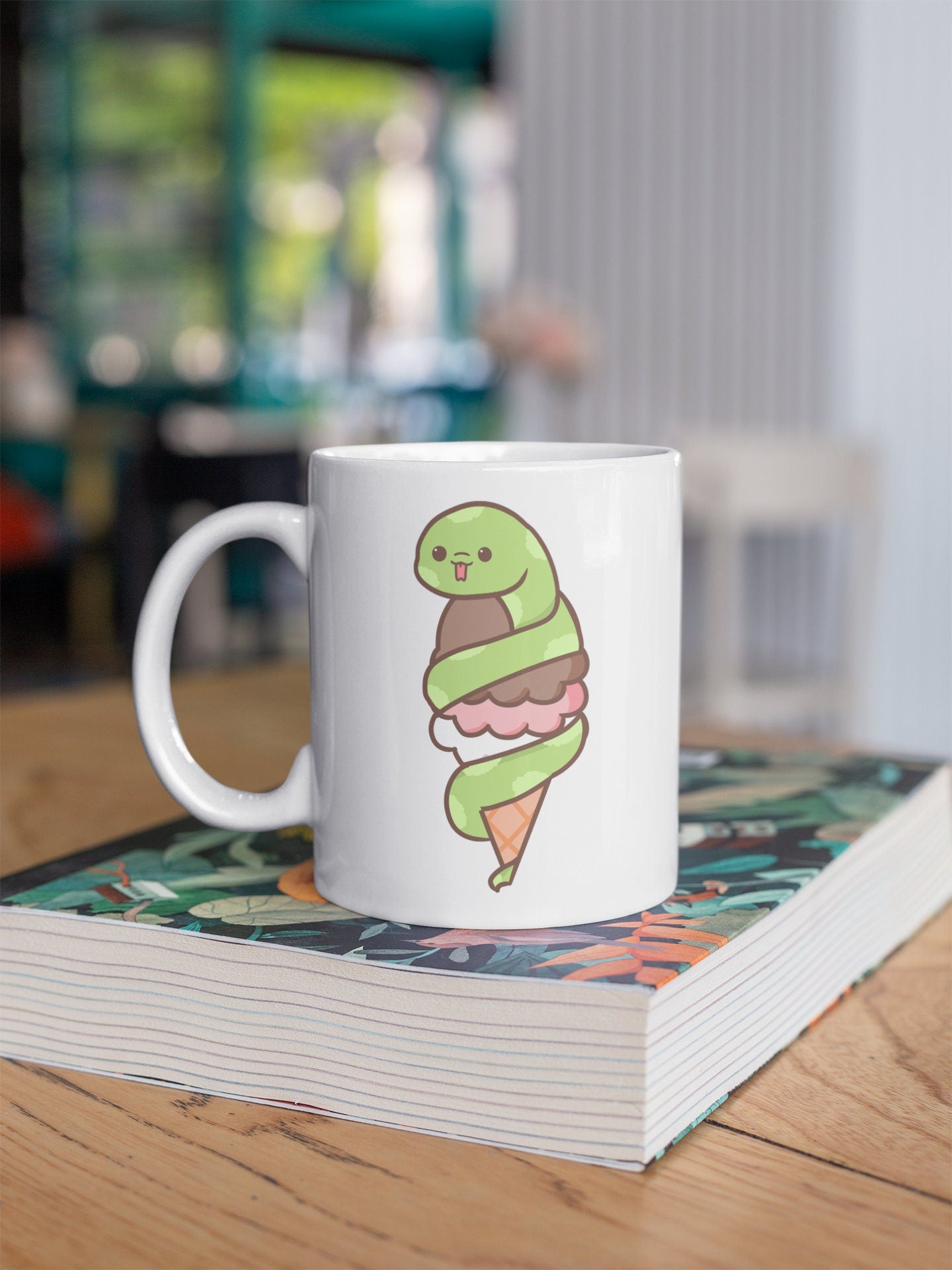 Ice Cream Snake Kawaii Coffee Mug