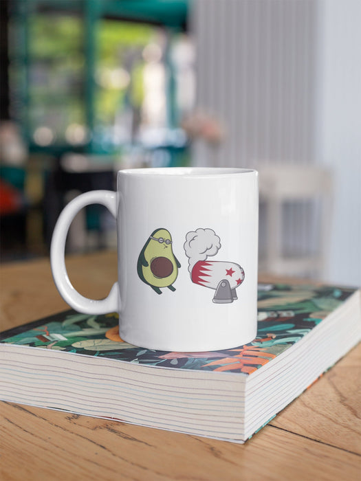 Funny Avocado, Kawaii Coffee Mug