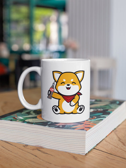 Corgi Shiba Inu Coca Cola Kawaii Coffee Mug, Valentine's Day Gift for Her, Gift for Him, Coffee Lover, Animal, Japanese Streetwear M010