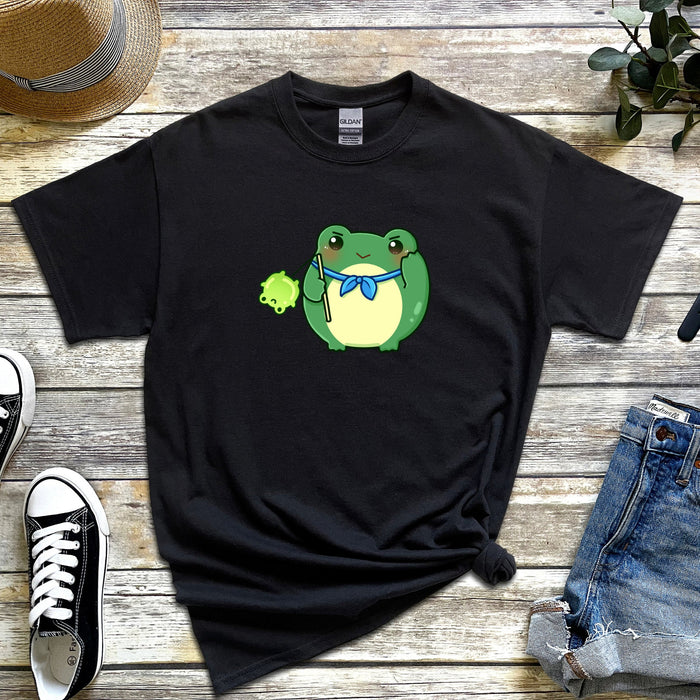Dark Green Saluting Frog T-Shirt