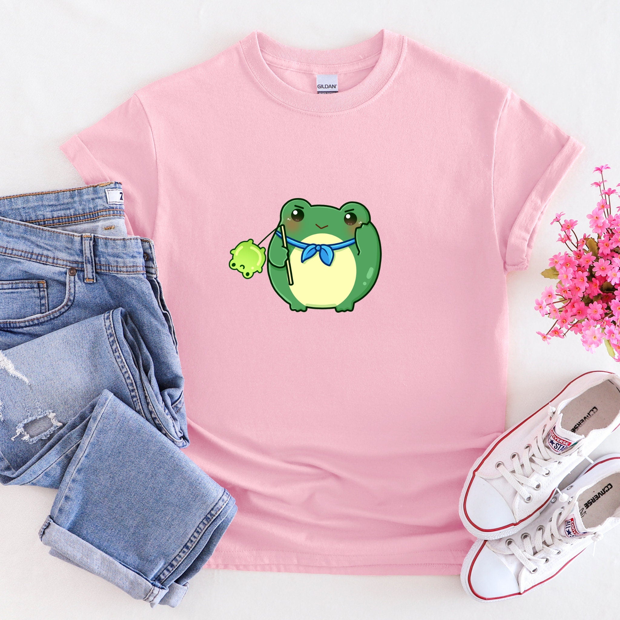 Dark Green Saluting Frog T-Shirt