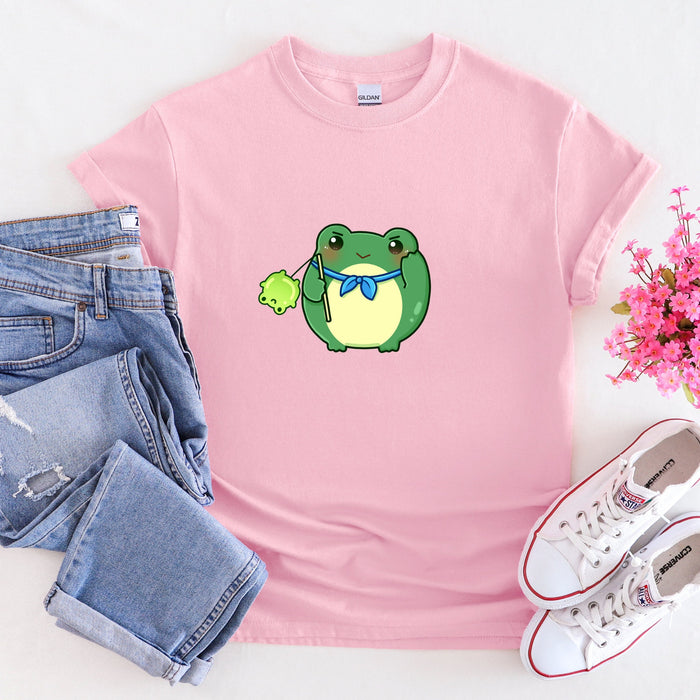 Dark Green Saluting Frog T-Shirt