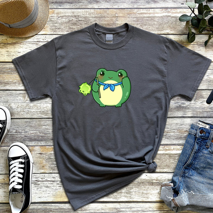 Dark Green Saluting Frog T-Shirt
