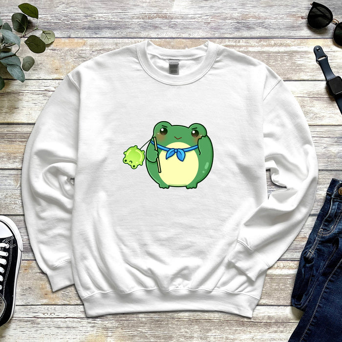 Dark Green Saluting Frog Sweatshirt