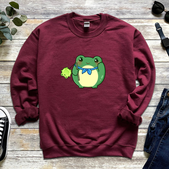 Dark Green Saluting Frog Sweatshirt