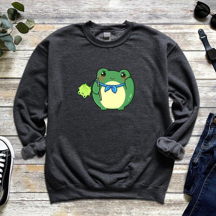 Dark Green Saluting Frog Sweatshirt