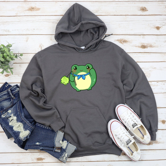 Dark Green Saluting Frog Hoodie
