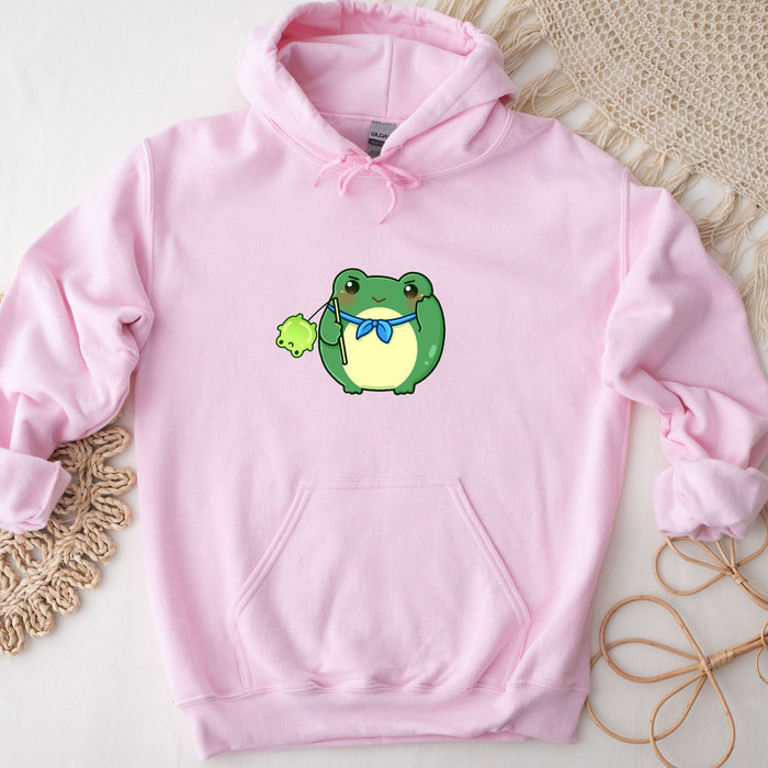 Dark Green Saluting Frog Hoodie