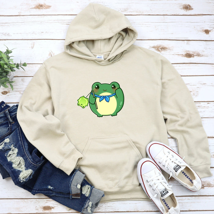 Dark Green Saluting Frog Hoodie
