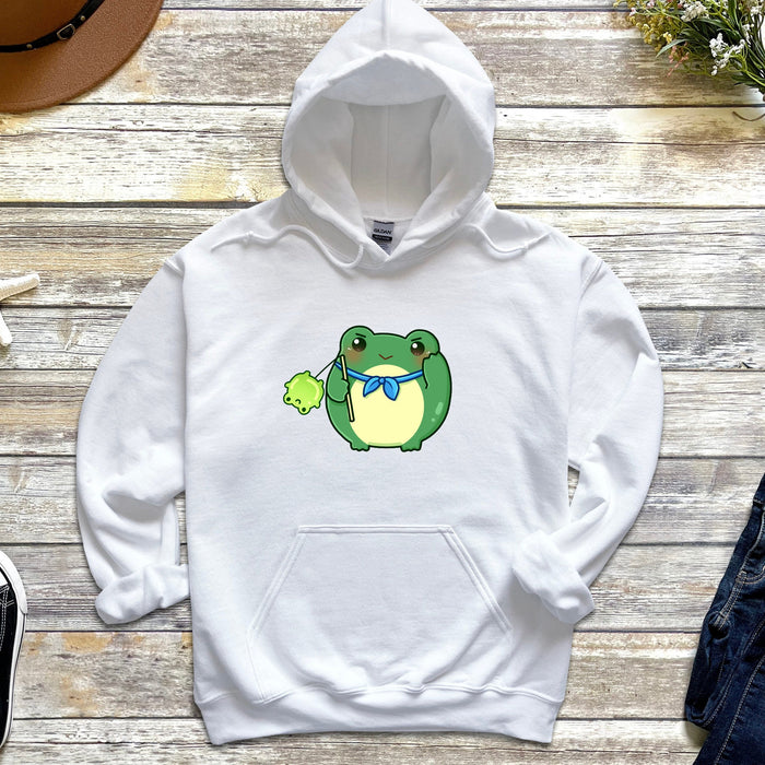 Dark Green Saluting Frog Hoodie