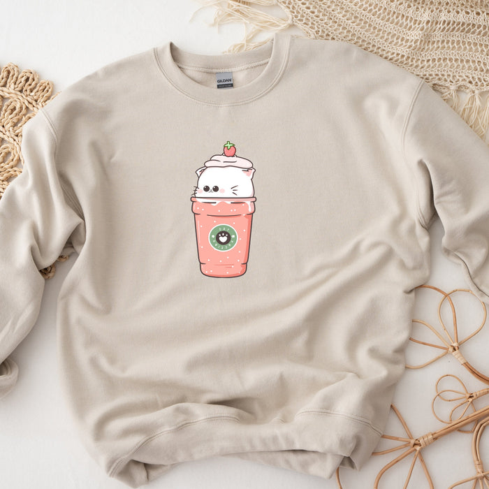 Cat Strawberry Milk Sweatshirt