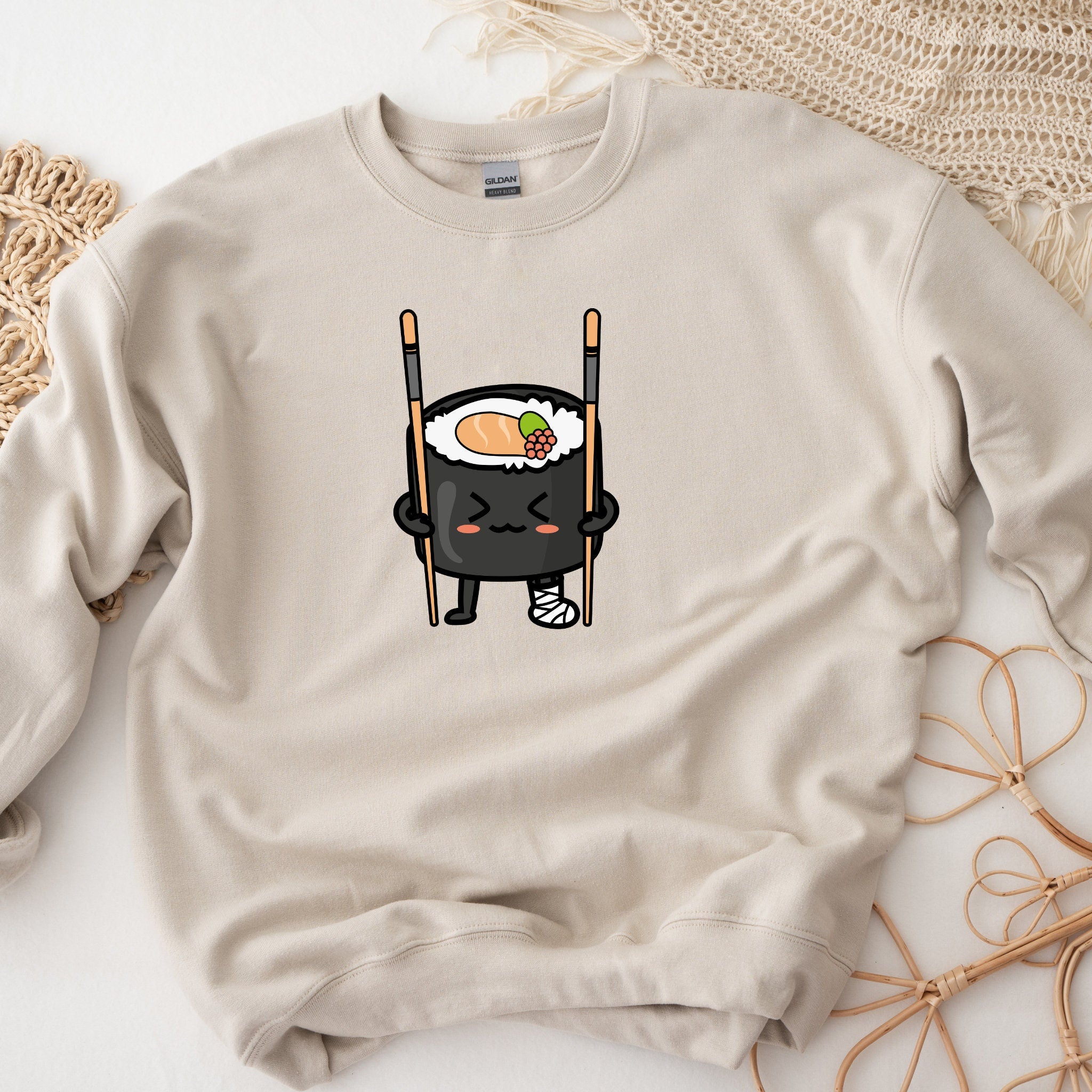 Funny Sushi on Crutches Unisex Sweatshirt