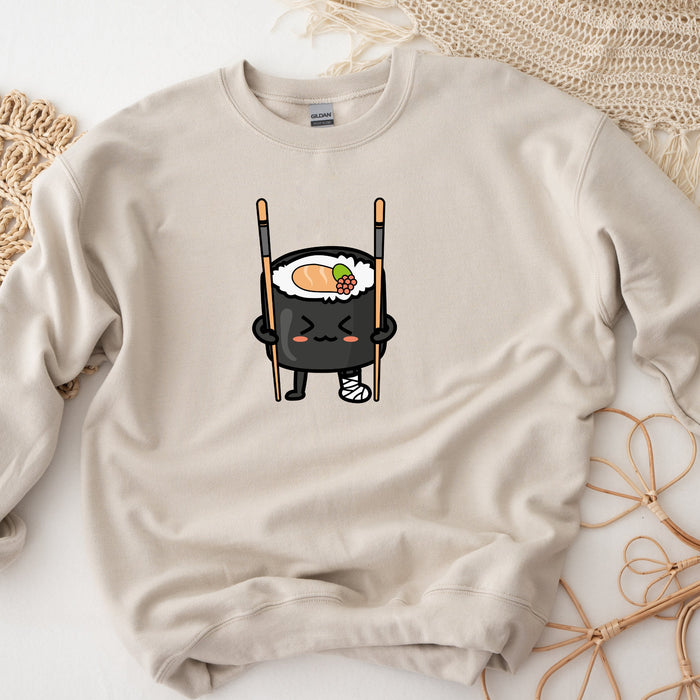 Funny Sushi on Crutches Unisex Sweatshirt