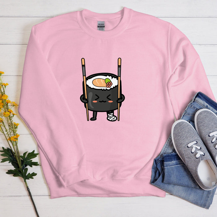 Funny Sushi on Crutches Unisex Sweatshirt