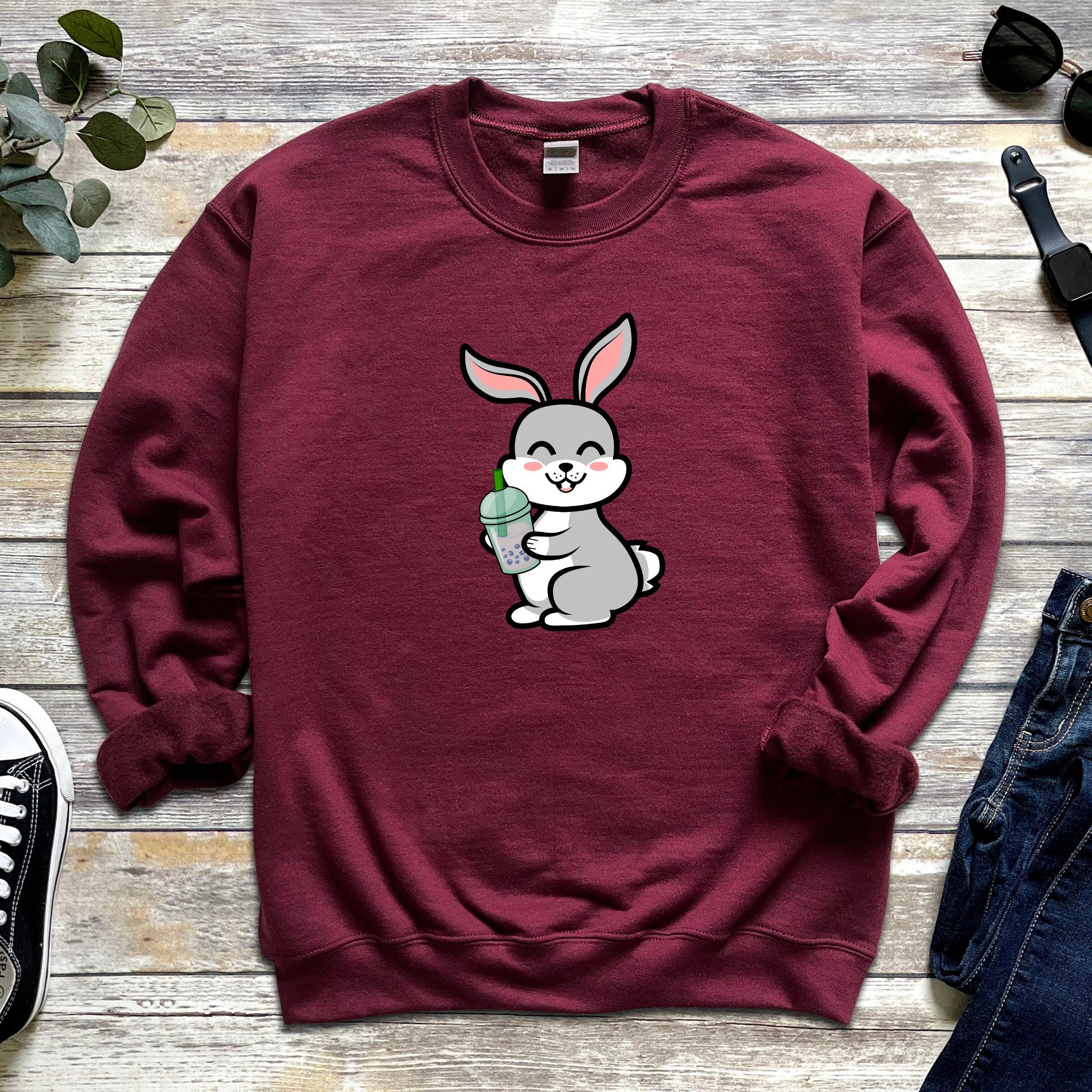 Boba Tea Bunny Unisex Sweatshirt