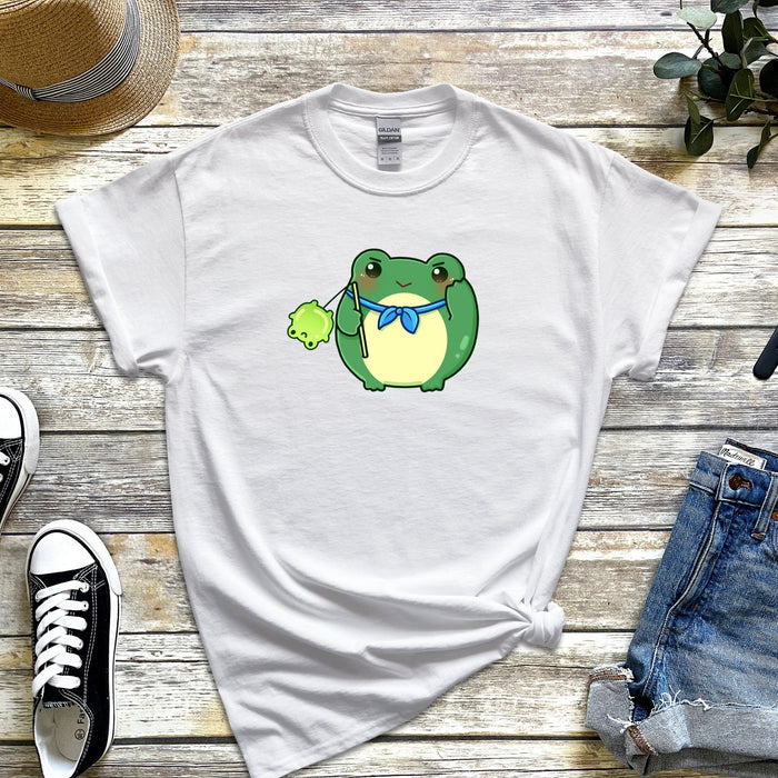 Dark Green Saluting Frog T-Shirt