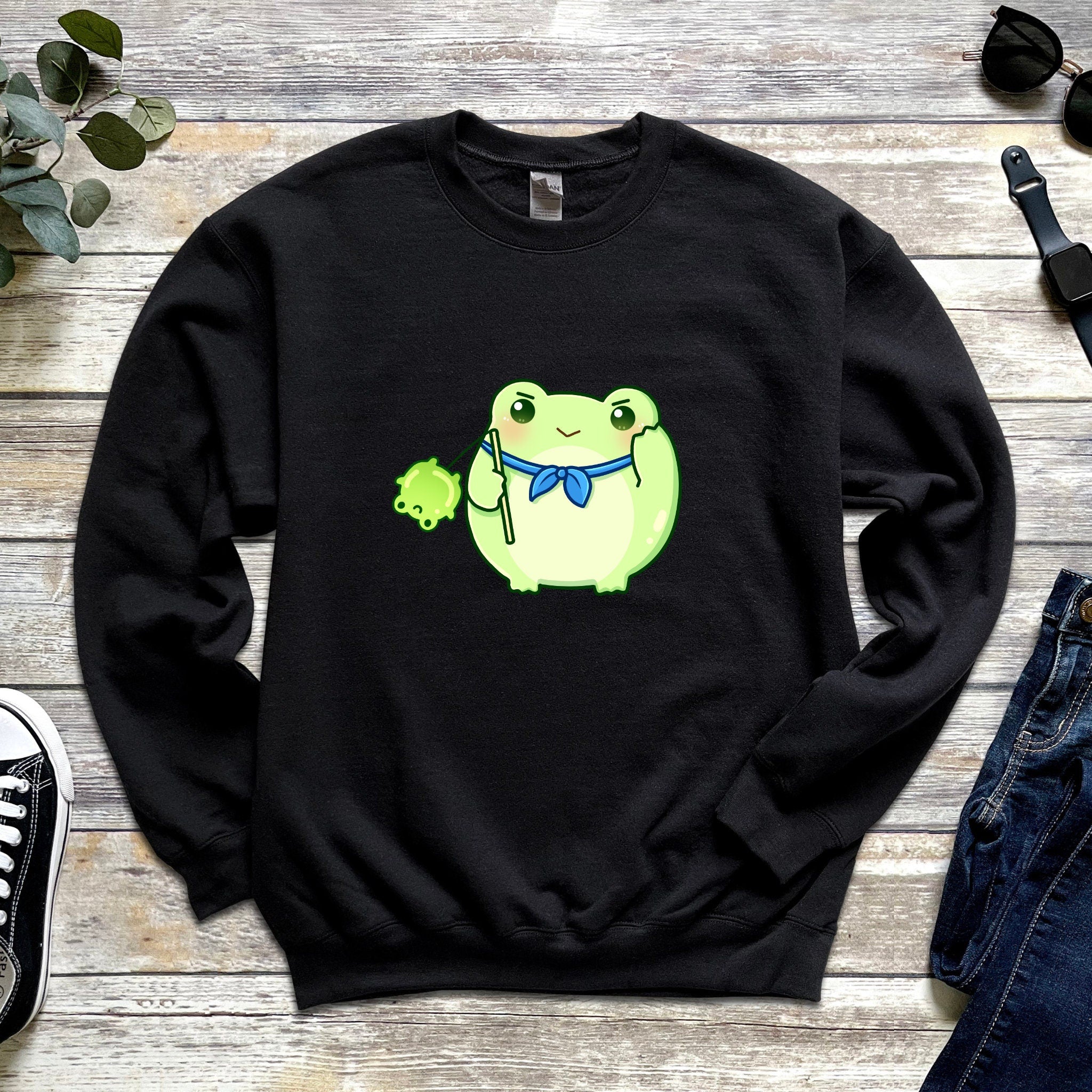 Green Saluting Frog Sweatshirt