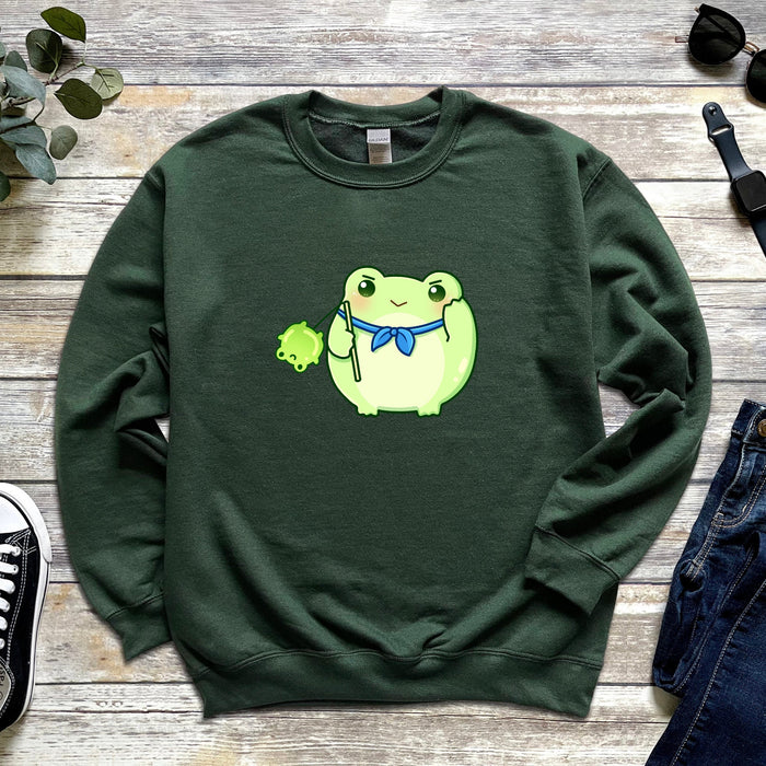 Green Saluting Frog Sweatshirt