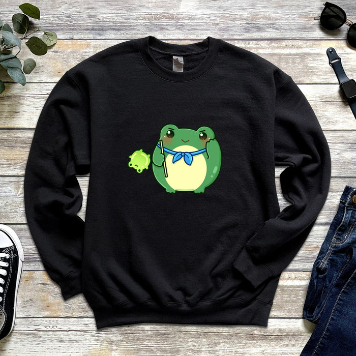 Dark Green Saluting Frog Sweatshirt