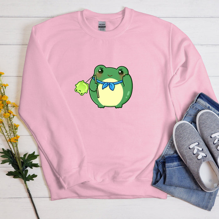 Dark Green Saluting Frog Sweatshirt
