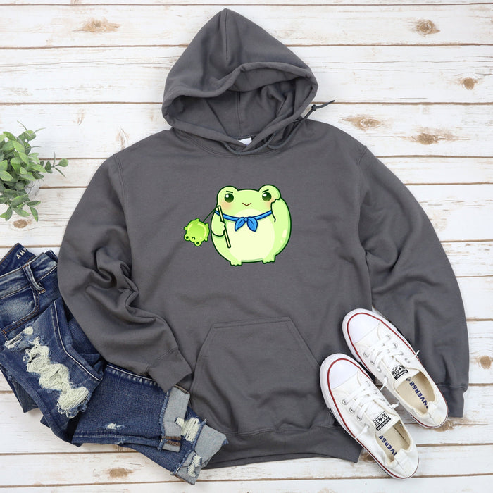 Green Saluting Frog Hoodie