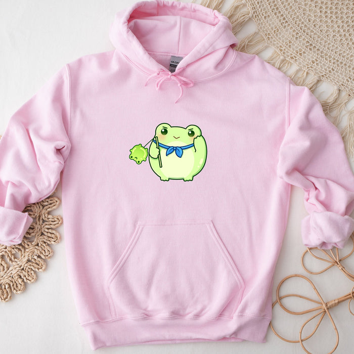 Green Saluting Frog Hoodie