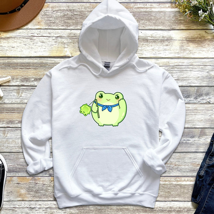 Green Saluting Frog Hoodie