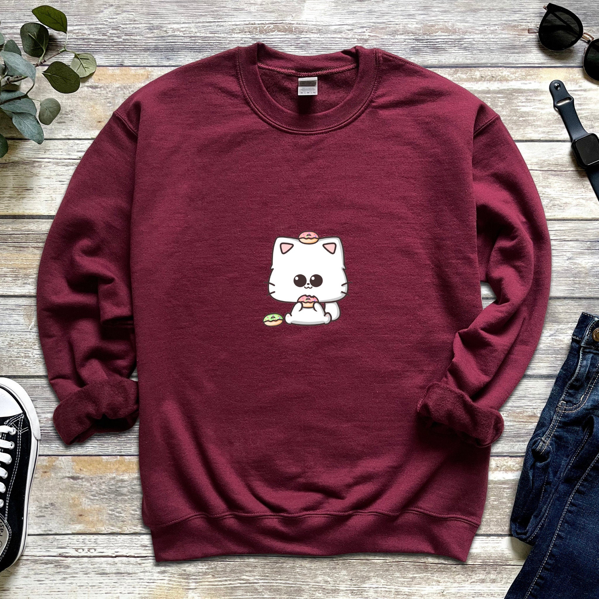 Cat Donut Unisex Sweatshirt